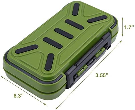 Mini Fishing Lure Box, Floating Storage Box, Double-Sided Small Fishing Box with Adjustable Dividers Organizer Making Kit Container for Lure Hook Beads Earring Tool (Green) - Image 3