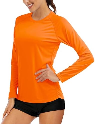 MAGCOMSEN Women's Long Sleeve Shirts UPF 50+ Sun Protection Shirts for Hiking Fishing Workout Rash Guard by MAGCOMSEN