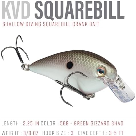 Strike King KVD 1.5 Hard Knock Fishing Lure, 3/8 oz, 3D Lifelike Eyes - Image 2