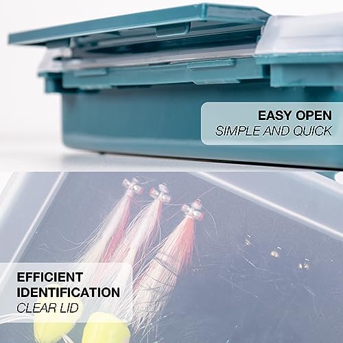 SF 2Packs Fishing Tackle Box Tray 3600 Slit Foam Case Double Buckle Open Plastic Jig Box Heads Hooks Spinners Spoons Storage Tackle Tray - Image 4