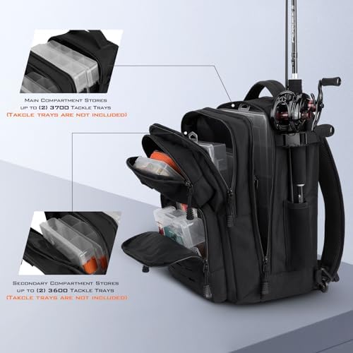 KastKing Blowbak Fishing Sling Bag, Fishing Backpack with Rod Holder - Image 4