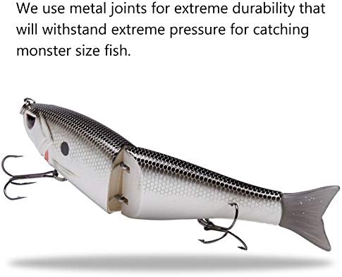 Bassdash SwimShad Glide Baits Jointed Swimbait Bass Pike Salmon Trout Muskie Fishing Lure - Image 5