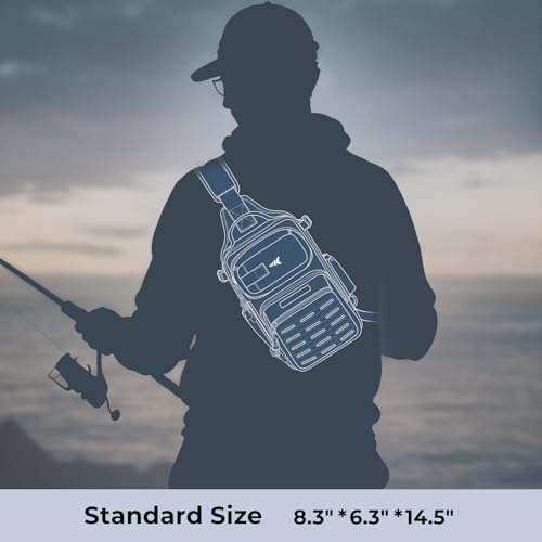 KastKing Blowbak Fishing Sling Bag, Fishing Backpack with Rod Holder - Image 2