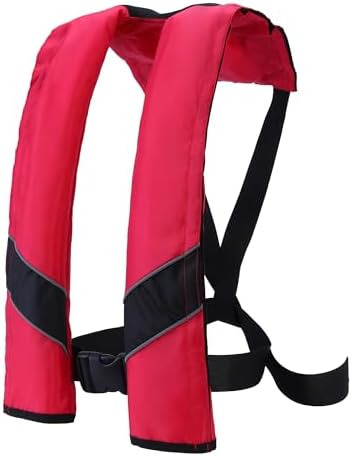 Inflatable Life Jackets for Adults Automatic Life Vests PFD Low Profile Load Capacity Up to 330lbs by LittleDoggy