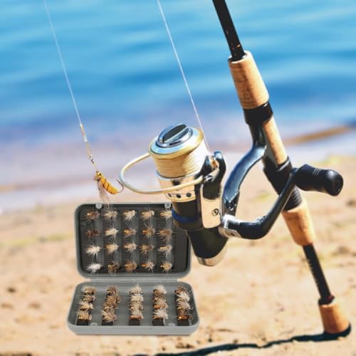 Joyzan Fly Fishing Flies,Fish Lure Kit Flyfishing Same Dry Insect Set 40Pcs - Image 4