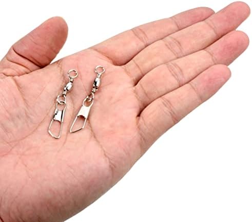 PATIKIL Fishing Barrel Swivel with Safety Snap Carbon Steel - Image 5