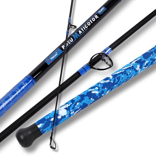 Fiblink Surf Rod,Portable Travel Fishing Rod,Spinning Rod with Blue Camouflage Handle,2Piece/3Piece/4Piece Carbon Fiber Fishing Rod (9ft/10ft/12ft/14ft) by Fiblink
