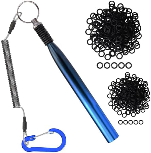 TRUSCEND Gradient Fishing Wacky Rig Tool with Silicone O Rings 210Pcs for 3"-4" and 5"-7" Fishing Worm Lures, Ultra-Smooth Downriggers Tube for Easy Installation and Great Protection of Stick Bait by TRUSCEND