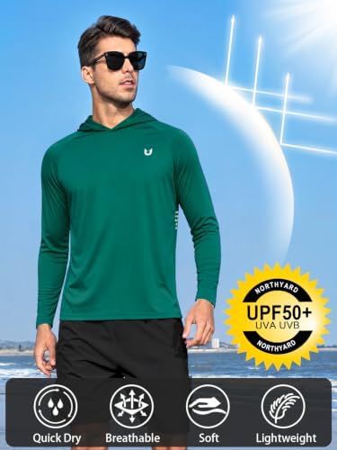 NORTHYARD Men's Sun Hoodie Long Sleeve Fishing Shirts UPF 50+ Rash Guard - Image 3