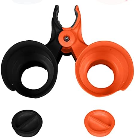 ROBOCUP, (Orange & Black), Patented Clamp On Boat Cup Holder |Multifunction Dual Drink Caddy for Fishing Poles, Tools, Net, Gaff |Portable Storage for Boating, Beach, Umbrellas, Golf Carts, Strollers - Image 4