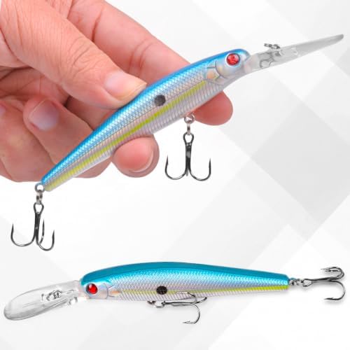 Fishing Lures Deep Diving Crankbait Rattle Minnow Jerkbait Walleye Lures - Image 5