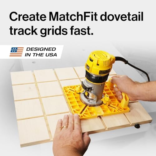 MICROJIG MatchFit Grid Router Guide Kit, Woodworking Precision Tools for Dovetail Track, Easy Setup, Self-Indexing Design, for 1/4 - Image 2