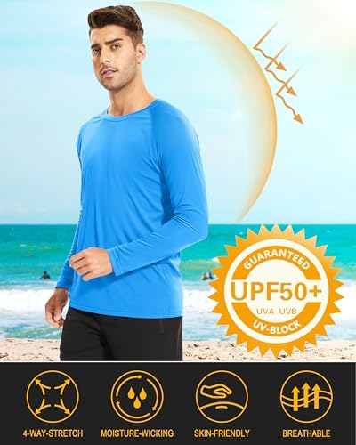 MAGCOMSEN Men's Long Sleeve Shirts UPF 50+ UV Sun Protection Athletic Shirts for Hiking Running Workout Rash Guard - Image 2