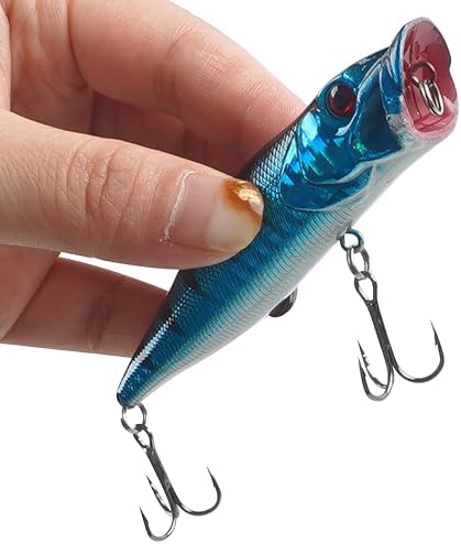Popper Lures, 8pcs Topwater Fishing Lures Bass Fishing Hard Baits - Image 5