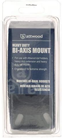 Attwood 5011-7 Heavy-Duty Fishing Rod Holder Combo Mount, Mounts on Top or Side of Gunwale, Positive Lock, Black - Image 5