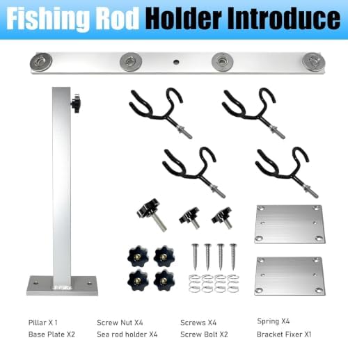 Aluminum Fishing Rod Holder for Boat, 360 Degree Rotation Adjustable Height - Image 3