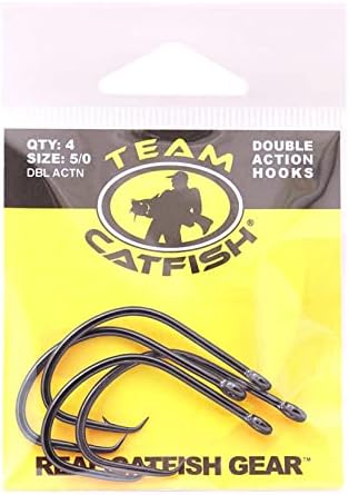 TEAM CATFISH Double Action Circle Hooks with Wide Gap & Sharp Point by TeamCatfish