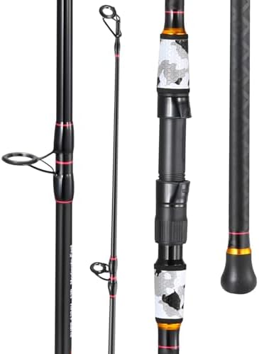 Sougayilang Surf Fishing Rod Portable Travel MH/H Surf Spinning Rod 4 Piece Carbon Fiber Saltwater Fishing Rod 10'/11'/12'/15' by Sougayilang