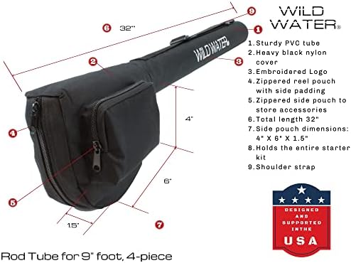 Wild Water Fly Fishing 9 Foot, 4-Piece, 3/4 Weight Fly Rod Complete Fly Fishing Rod and Reel Combo Starter Package - Image 6
