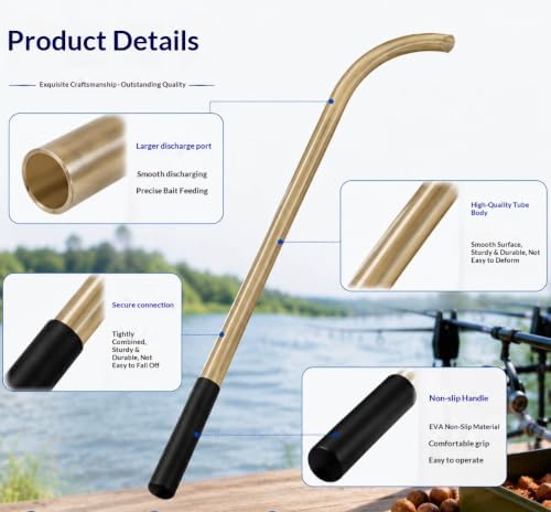 Pack of 1 Carp Fishing Bait Thrower Tube 50cm – Long Distance Precision Baiting Tool, European Style Spod Launcher for Boilies Pellets Particles, Carp Coarse Fishing Accessory - Image 3