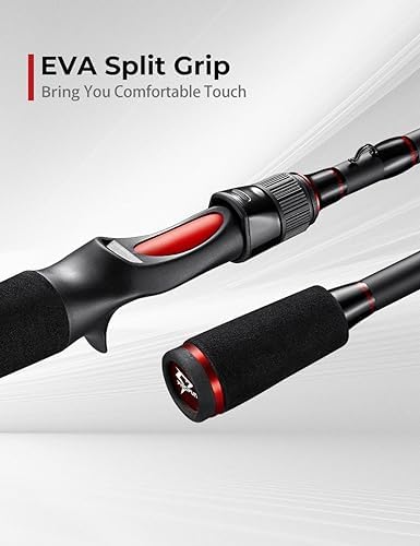 Piscifun Torrent Fishing Rod, IM6 Carbon 2-Piece Baitcaster & Spining Rod - Image 6