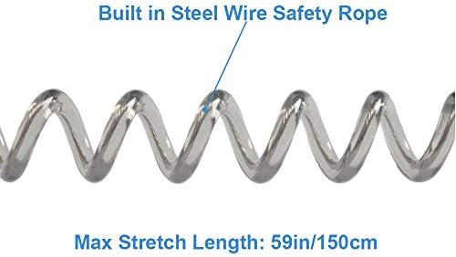 Retractable Coiled Lanyards with Carabiner Clips - Image 3