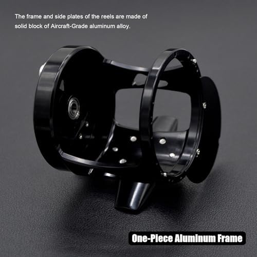 Savage Jaws Conventional Lever Drag Fishing Reel, 6.3:1 Gear Ratio, 9+2 Bearings, Carbon Fiber Drag, Stainless Steel Main Shaft & Gear, One-Piece Aluminum Frame and Braid-Ready Spool - Image 6