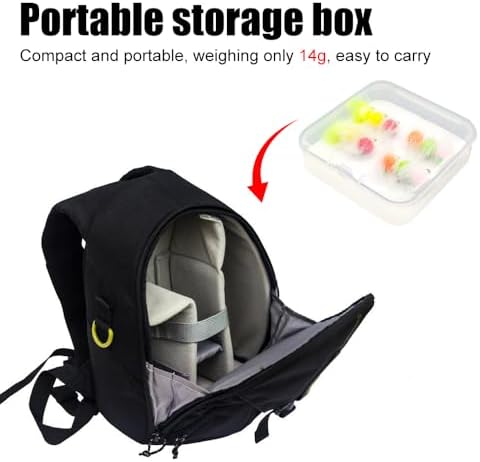 Fly Fishing Flies Kit, 24Pcs Trout & Salmon Eggs Flies Glowing Bug Egg Floating Fly Lure with Storage Box for Bass Trout Salmon Fishing - Image 3