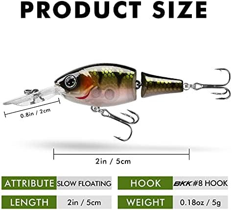 TRUSCEND Swimmax Easy Catch Fishing Lures with BKK Hooks, Wiggling, Vibrating, Rattling and Gurgling for More Bite, Heavy-Duty Dyneema Fiber Jointed Swimbaits for Bass, Trout, Walleye, Crappie, Pike - Image 2