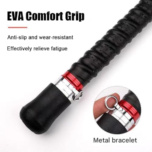 Portable Spinning Fishing Rod|Carbon Travel Surf Boat Rod|3PCS| 30-50LB| 70-250g| Guide Boat Rod | Saltwater Fishing Rod|Boat Jigging Trolling Fishing Rod|6'/ 7' | EVA Handle - Image 3