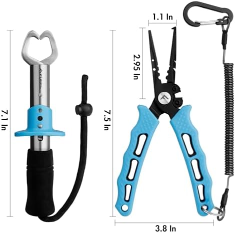 FLISSA Fishing Pliers, Fish Gripper, 2PCS Fishing Tool Kit - Image 2