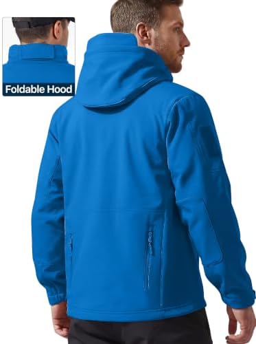 FREE SOLDIER Men's Hooded Waterproof Softshell Jacket - Image 2