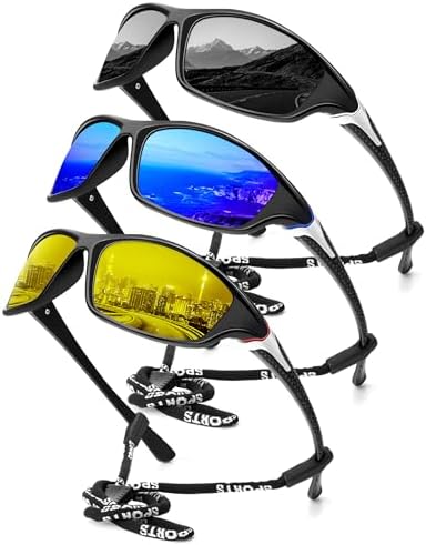 KALIYADI Sports Polarized Sunglasses Men UV400 Protection for Fishing Driving Cycling by KALIYADI