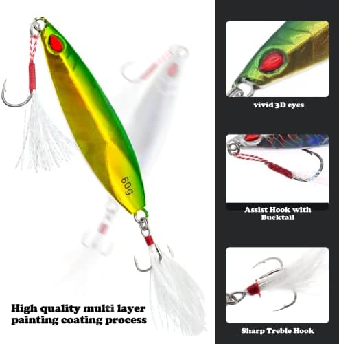 Vertical Jig Fishing Lures Saltwater Jigs Spoon Metal Design Tuna Baits - Image 2