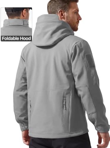 FREE SOLDIER Men's Hooded Waterproof Softshell Jacket - Image 2