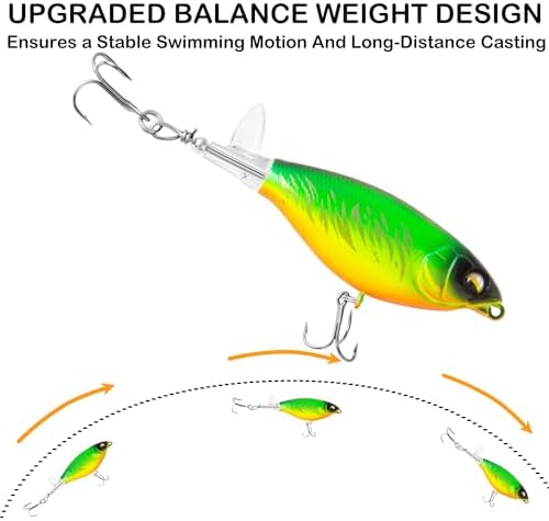 5Pcs Topwater Propeller Fishing Lures with Box - Image 5