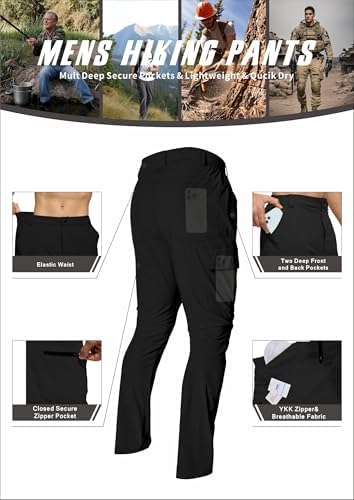 Men's Lightweight Hiking Cargo Pants Waterproof Quick Dry Travel Climbing Camping Fishing Mens Work Pants Outdoor - Image 5