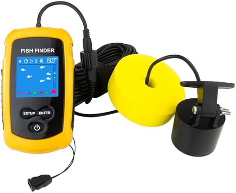 Portable Wired Fish Finder Ice Kayak Fishing Gear Water Depth Finder Handheld Fishfinder LCD Display Sonar Transducer - Image 6