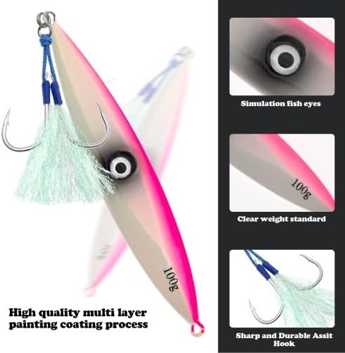 Vertical Jig Fishing Lures Saltwater Jigs Spoon Metal Design Tuna Baits - Image 2