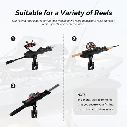 HITORHIKE Fishing Rod Holder Universal Fit Kit Allows for 360-degree Adjustment Kayak Fishing Boat Powerlock Rod Holder - Image 6
