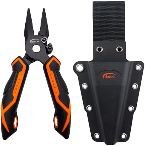 danco Lunar 6.5-Inch Stainless Steel Fishing Pliers with Molded Sheath by dancosportsinc
