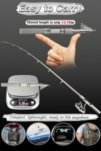 Fishing Rod and Reel Combo with 6.9ft Rod Reel Pliers Gripper Carrier Bag - Image 4