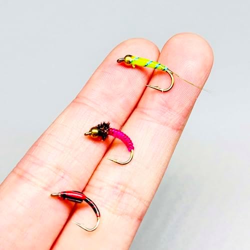 9Pc Fishing Wet Flies Bionics Worms/Midges/Moths/Flies Artificial Insect Fly Fishing Bait Salmon Trout Bass Fishing Hook Fly Fishing Lure - Image 6