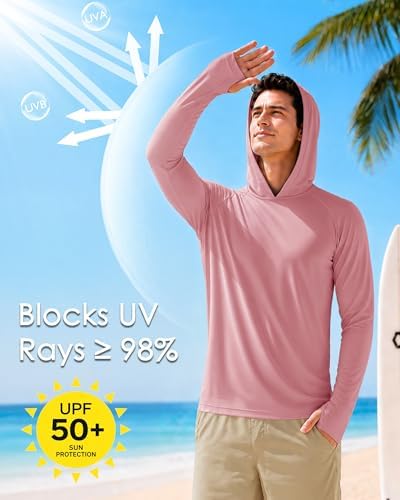 Boladeci Men's UPF 50+ Sun Protection Lightweight Hoodie Shirts Long Sleeve Fishing Shirt SPF UV Hiking Swim - Image 3