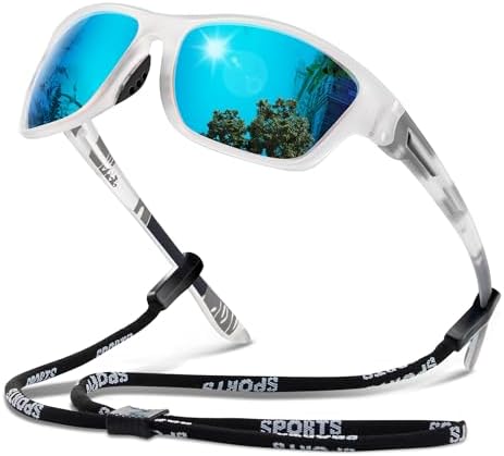 suoso Polarized Sports Sunglasses for Men: UV400 Protection Glasses Wrap Around Goggles for Driving Fishing by suoso