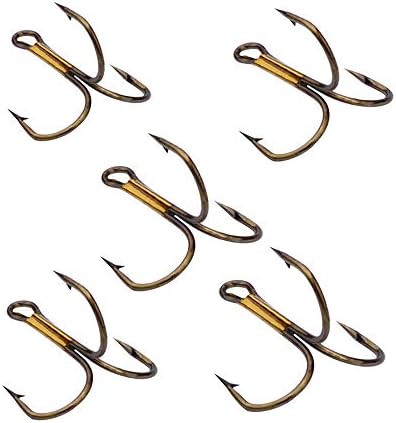 AMHDV 100pcs Treble Hooks Sharp Triple Hook for Freshwater Saltwater - Image 5