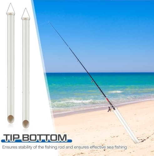 DoubleFill Tubular Sand Spikes for Surf Fishing PVC Surf Shore and Beach Fishing Rod Holder Sand Spike for Beaches, Rivers and Sandy Beaches - Image 6