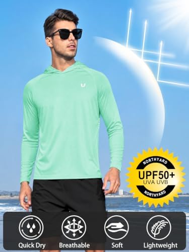 NORTHYARD Men's Sun Hoodie Long Sleeve Fishing Shirts UPF 50+ Rash Guard - Image 3