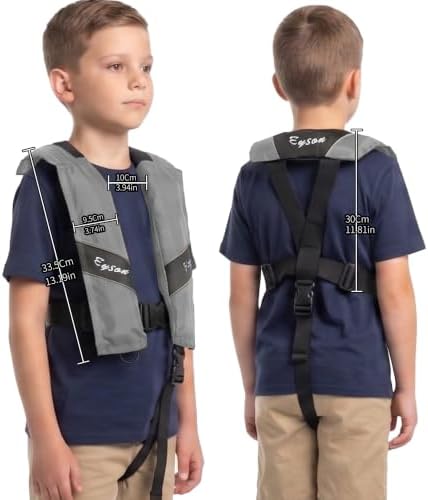 Automatic Inflatable Life Jacket, Preserver PFD for Kids,Life Vest for Kid,Supports Weight up to 160 pounds(YSH725) - Image 4