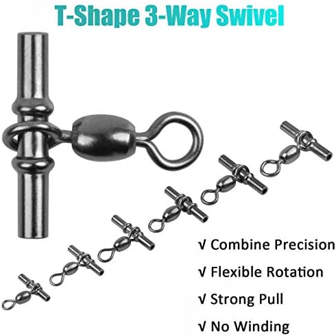 3 Way Swivels Heavy Duty Sleeve Swivel for Deep Drop Rigs Saltwater Tackle - Image 4